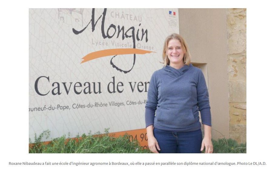 Vaucluse Matin : Rencontre avec Roxane Nibaudeau, cheffe d’exploitation au lycée viticole d'Orange